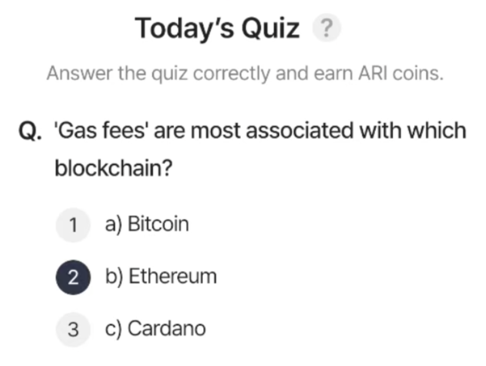 ARI Wallet Daily Quiz Answer 24 June 2025 (AriChain)